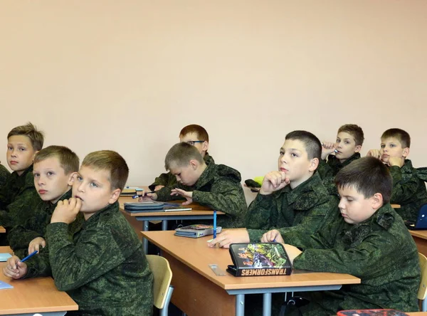 Uma lição no Primeiro Corpo de Cadetes de Moscovo . — Fotografia de Stock