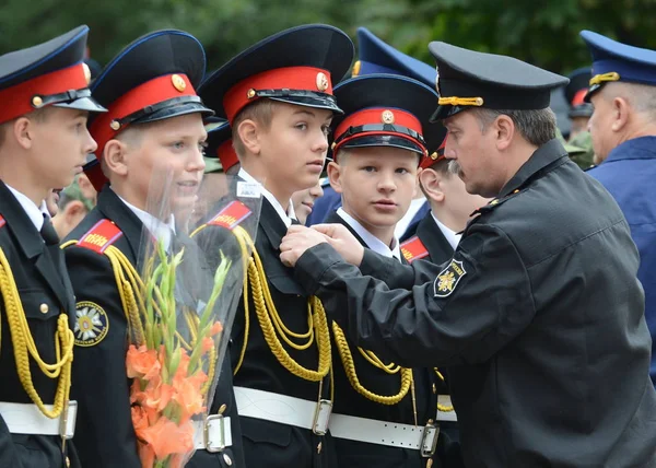 Os cadetes do Primeiro Corpo de Cadetes de Moscou . — Fotografia de Stock