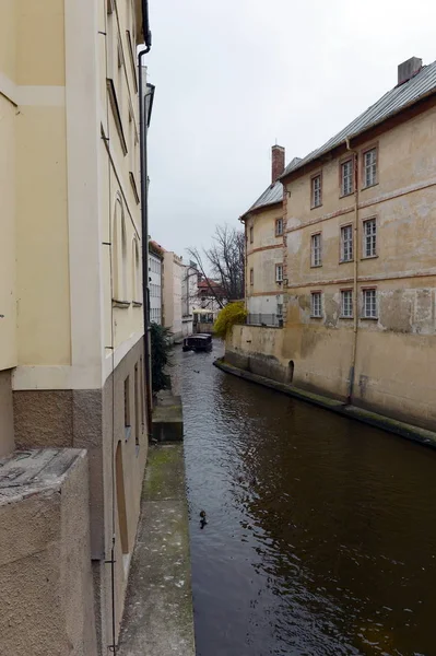 The river devil and the embankments of the Kampa island. — Stock Photo, Image