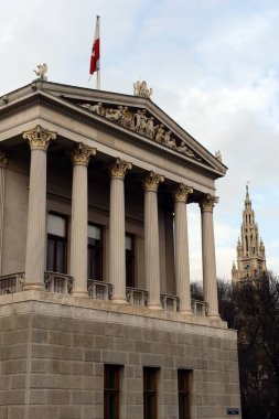  Viyana 'daki Avusturya Parlamento Binası.