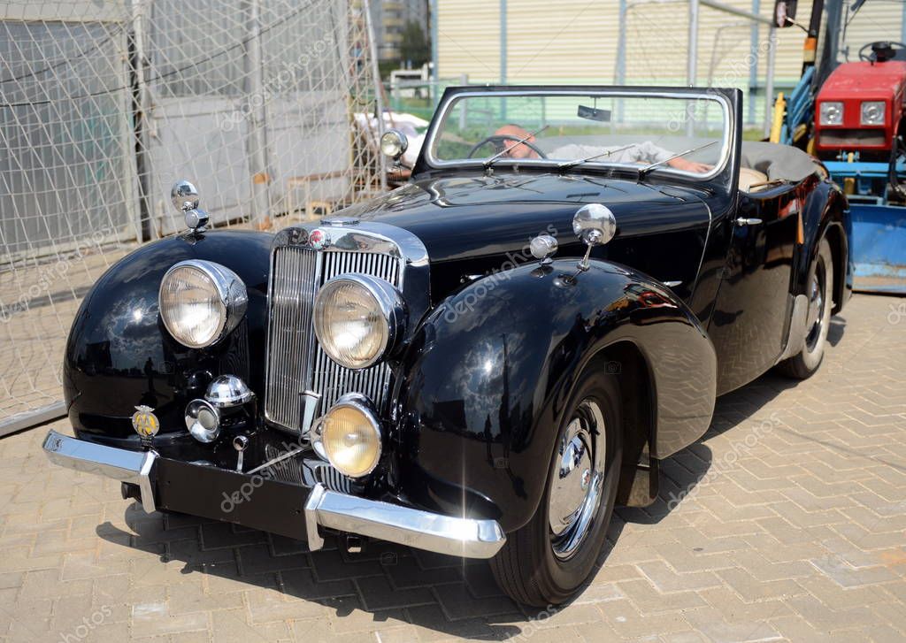Old English car Triumph 1800 Roadster. Stock Editorial