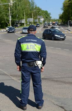 Yolda trafik polisi Müfettiş.