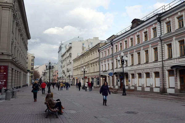 Strada pedonale Arbat a Mosca . — Foto Stock