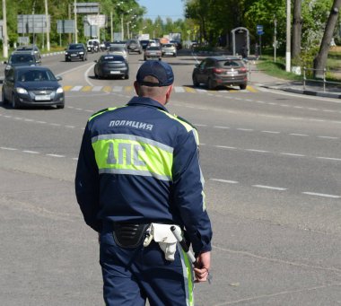  Yolda trafik polisi Müfettiş.