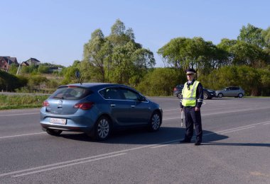  Yolda trafik polisi Müfettiş.
