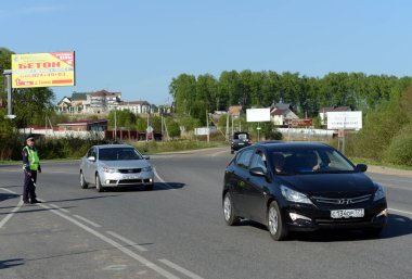  Yolda trafik polisi Müfettiş. 