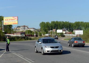  Yolda trafik polisi Müfettiş. 