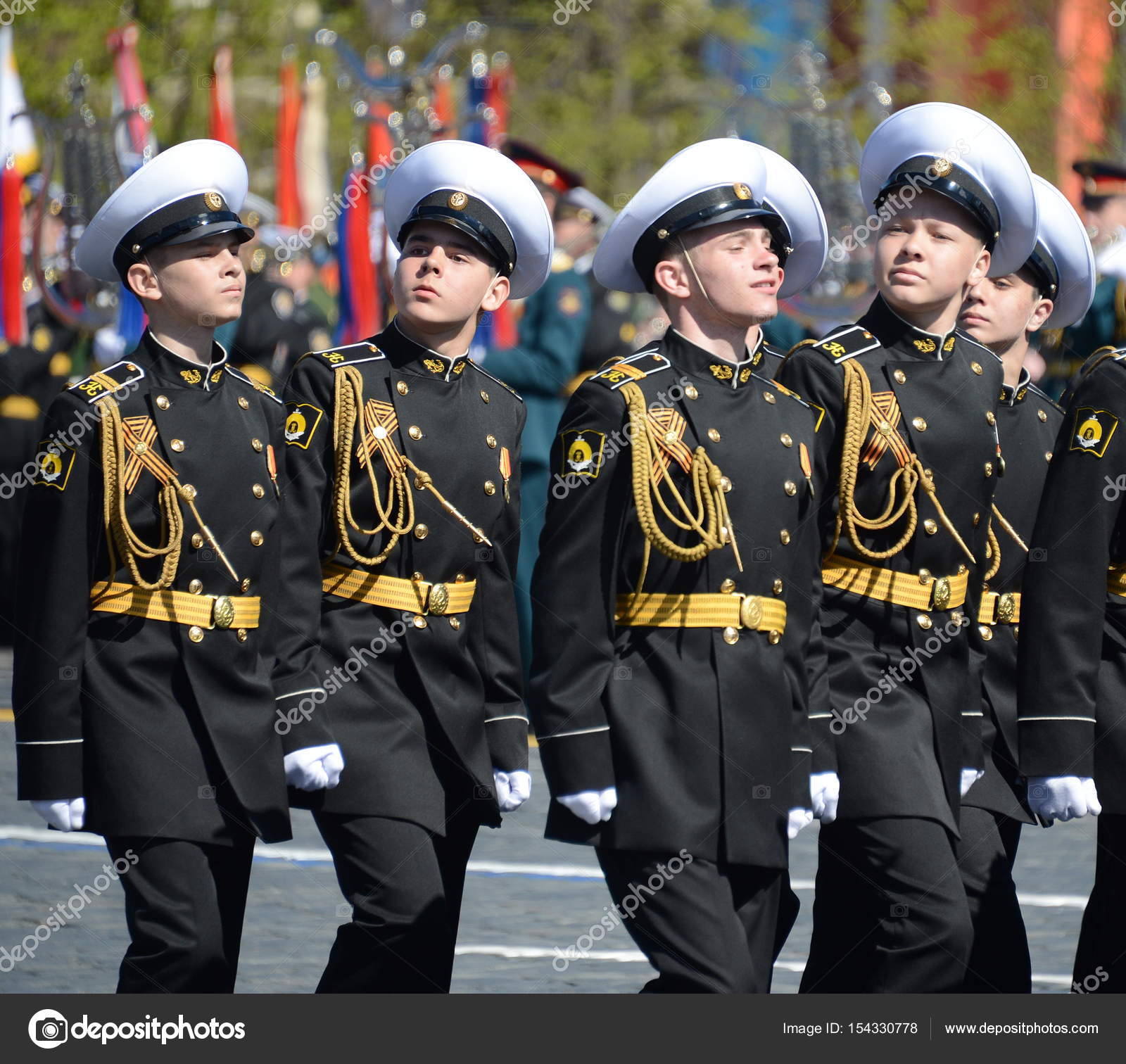Студенты Нахимовского Военно-Морского Училища На Репетиционном.