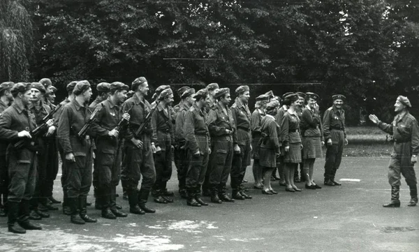 The Soviet unit of paratroopers in Prague. August 1968 — Stock Photo, Image