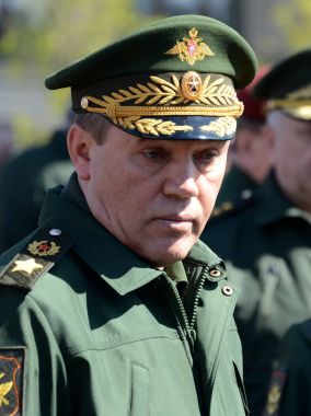  Rus Genel Kurmay Başkanı silahlı kuvvetleri ilk Yardımcısı Savunma Bakanı, ordu genel Valery Gerasimov.