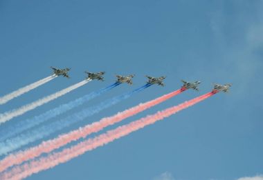  Bir grup saldırı uçak Sukhoi Su-25 Grach (Nato rapor ismi: 