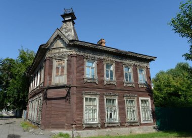 Eski Nahcivan Puşkin sokak Barnaul üzerinde Bina ahşap.