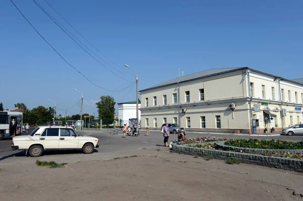 Praça Spartacus em Barnaul . — Fotografia de Stock