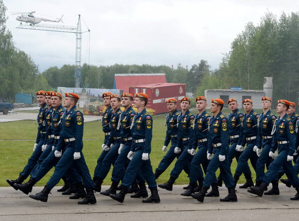  Cadets of the Civil Protection Academy of the Ministry of Emergency Situations of Russia in Noginsk Rescue Center.