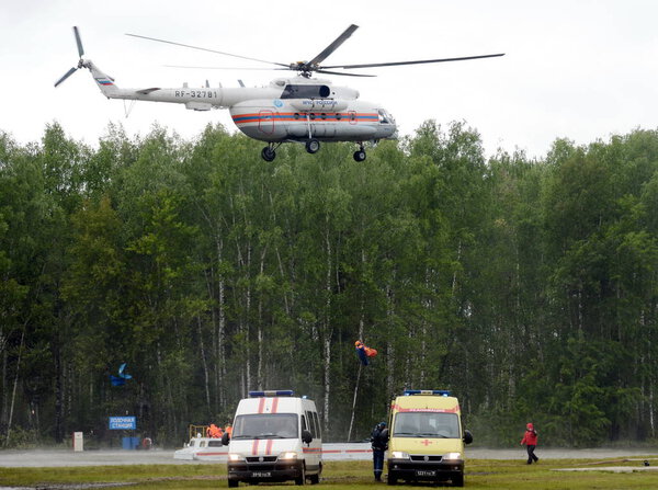  Transportation of the Ministry of Emergency Situations at the range of the Noginsk Rescue Center.