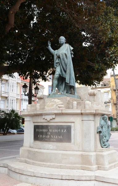 Monumento all'attore spagnolo Isidoro Maykes a Cartagena . — Foto Stock