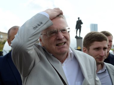  Liberal Demokrat Parti, Rusya Vladimir Zhirinovsky Moskova basın Festivali'nde lideri.