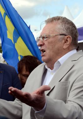  Liberal Demokrat Parti, Rusya Vladimir Zhirinovsky Moskova basın Festivali'nde lideri.