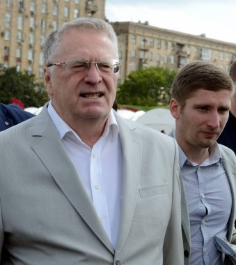  Liberal Demokrat Parti, Rusya Vladimir Zhirinovsky Moskova basın Festivali'nde lideri.