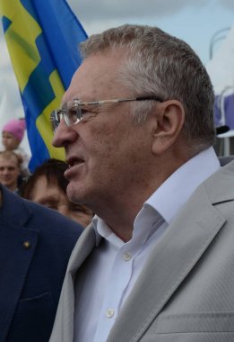  Liberal Demokrat Parti, Rusya Vladimir Zhirinovsky Moskova basın Festivali'nde lideri.