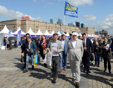  Liberal Demokrat Parti, Rusya Vladimir Zhirinovsky Moskova basın Festivali'nde lideri. 