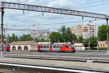 Demiryolu otobüs Ra2 Bryansk istasyonunda.