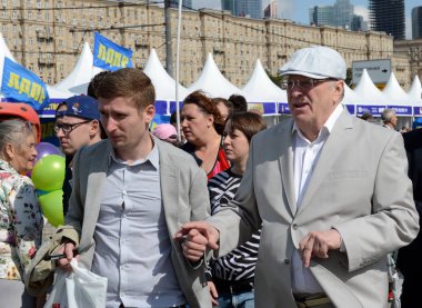  Liberal Demokrat Parti, Rusya Vladimir Zhirinovsky Moskova basın Festivali'nde lideri. 