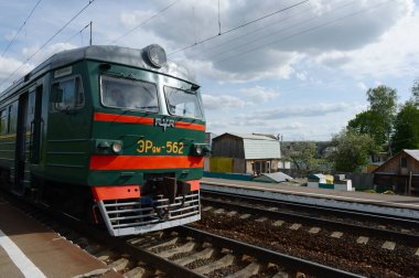  Bryansk şehir içinde elektrikli tramvay.