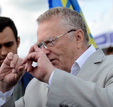  Liberal Demokrat Parti, Rusya Vladimir Zhirinovsky Moskova basın Festivali'nde lideri. 