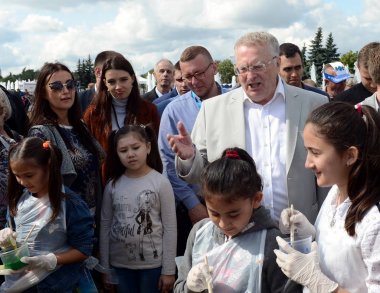  Liberal Demokrat Parti, Rusya Vladimir Zhirinovsky Moskova basın Festivali'nde lideri. 