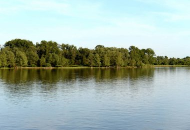 Ob nehir kenarında Barnaul şehir.