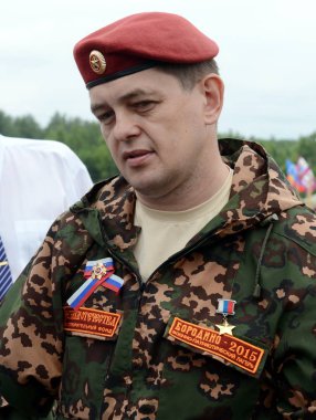  Borodino alanında Rusya Igor Zadorozhny kahraman.