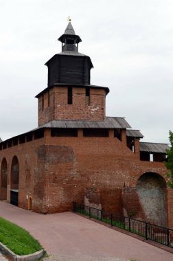  Nijniy Novgorod Kremlin'in Saat Kulesi.