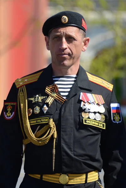  61 ayrı Kirkenes Kızıl Bayrak Bahriye Piyade komutanı Tugay kıyı Kuvvetleri Kuzey Filosu, Albay Valery Fedyanin.