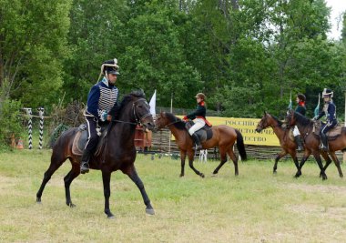  Borodino alanında Rus Süvari.