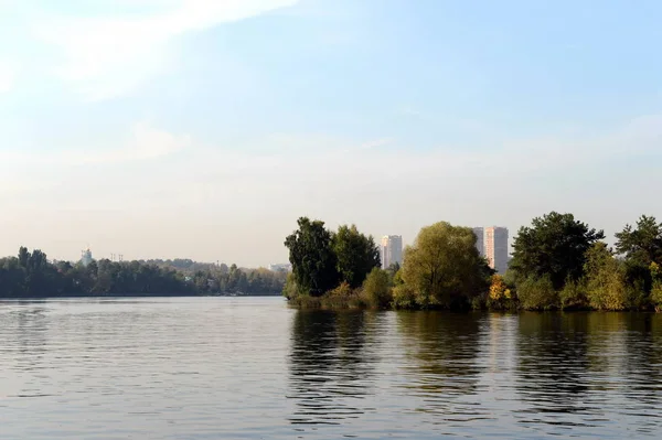 Moskva Rusko Září 2015 Řeka Moskva Serebrjanyj Bor — Stock fotografie