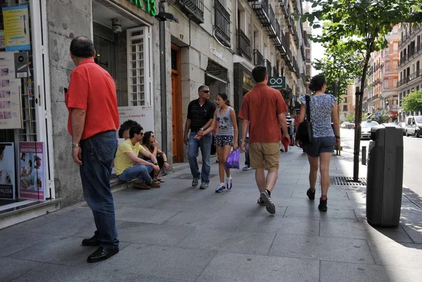 Madrid Spanien Juli 2011 People Gatan Madrid — Stockfoto
