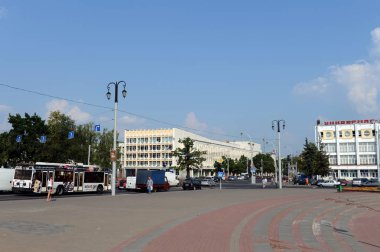 Vitebsk, Beyaz Rusya - 11 Ağustos 2015: Zamkovaya Caddesi Vitebsk.