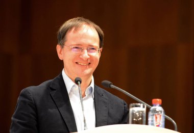  Kültür Bakanı Rusya Federasyonu Vladimir Medinsky Kaluga bir ders veriyor.
