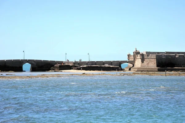 Cadiz Spagna Luglio 2011 Fortezza San Sebastian Sulle Rive Dell — Foto Stock