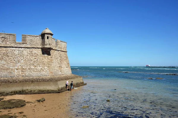 Cadiz Spagna Luglio 2011 Fortezza San Sebastian Sulle Rive Dell — Foto Stock