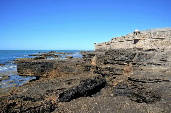 Cadiz Spain July 2011 Fortress San Sebastian Shores Ancient Maritime — Stock Photo, Image