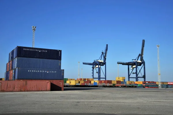 Cadiz Spain July 2011 Container Yard Seaport Cadiz — Stock Photo, Image