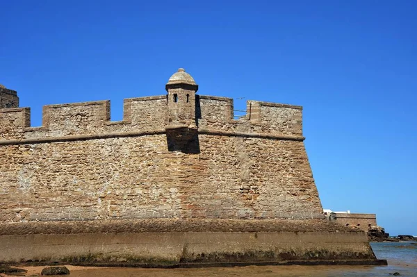 Cadiz Spagna Luglio 2011 Fortezza San Sebastian Sulle Rive Dell — Foto Stock