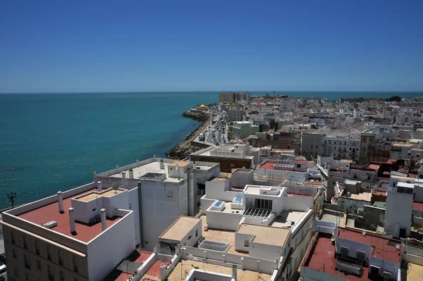 Cadiz Espagne Juillet 2011 Vue Ancienne Ville Maritime Cadix Depuis — Photo