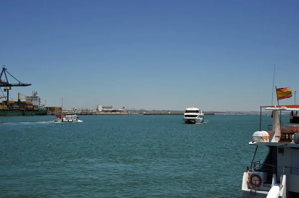 Cadiz Spanje Juli 2011 Schepen Haven Van Zeehaven Van Cadiz — Stockfoto