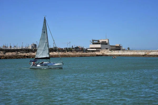Cádiz Španělsko Července 2011 Plachetní Jachty Přístavu Přístavu Cádiz Pobřeží — Stock fotografie