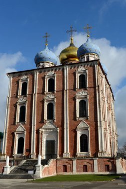Ryazan, Rusya - 21 Ekim 2017: Varsayım Katedrali Ryazan Kremlin.