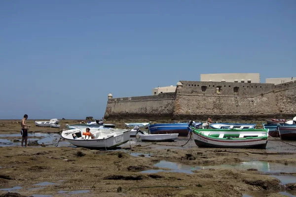 Cadiz Spanje Juli 2011 Boten Uit Kust Van Cadiz Buurt — Stockfoto