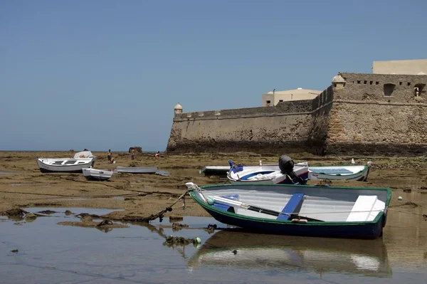 Cadiz Spanje Juli 2011 Boten Uit Kust Van Cadiz Buurt — Stockfoto